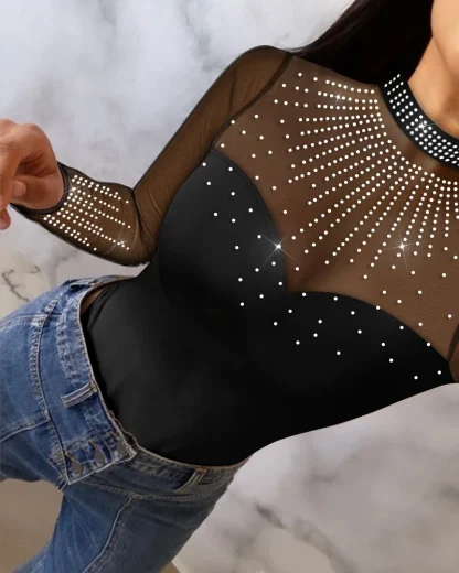 Luxury Mesh Black Bodysuit - Image 6