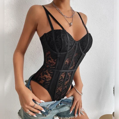 Sexy See-through Lace Bodysuit