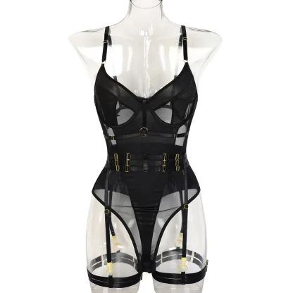 Sexy Mesh Patchwork Lingerie Set - Image 5