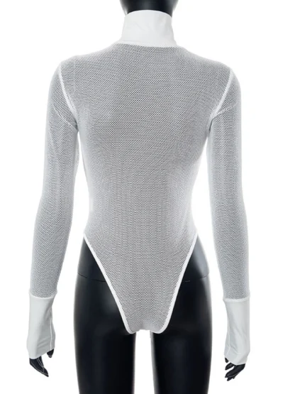 Long Sleeve Sexy Sheer Bodysuit - Image 6