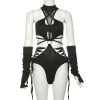 Sexy Cutout Mesh Erotic Bodysuit - Image 7