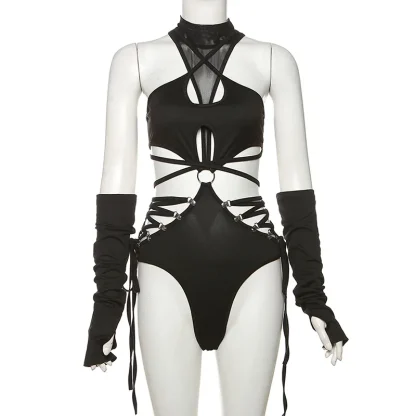 Sexy Cutout Mesh Erotic Bodysuit - Image 7