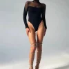 Turtleneck Transparent Bodysuit - Image 6
