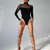 Turtleneck Transparent Bodysuit - Image 5