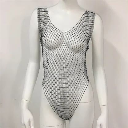 Sexy Fishnet Cover-up Bodysuit - Image 5
