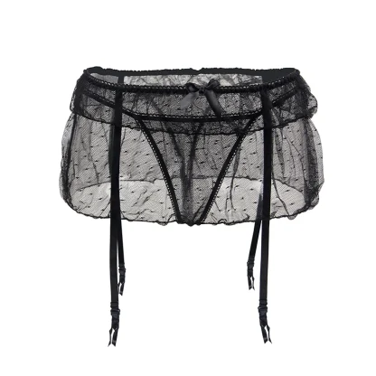 Sheer Micro Skirt Garter Belt - Image 5