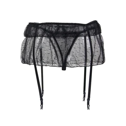 Sheer Micro Skirt Garter Belt - Image 6