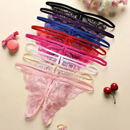 Sheer Lace Crotchless Lingerie - Image 4