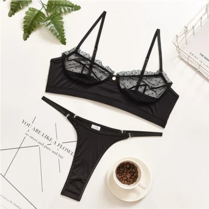 Ruffled Sheer Mesh Sexy Lingerie - Image 3