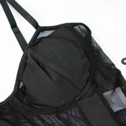 Spaghetti Strap Mesh Bodysuit - Image 7