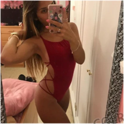 Backless Solid Cami Bodysuits - Image 6