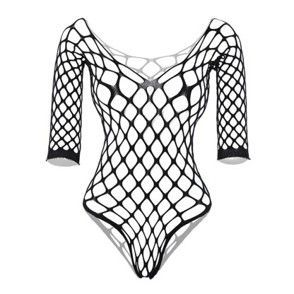 Sexy Fishnet Black Teddy - Image 6