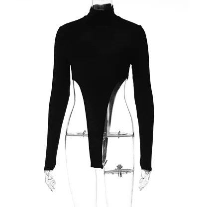 High-cut Long Sleeve Sheer Bodysuit - Image 5