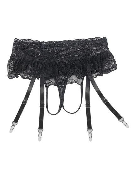Elastic Sheer Lace Garter Belts - Image 6