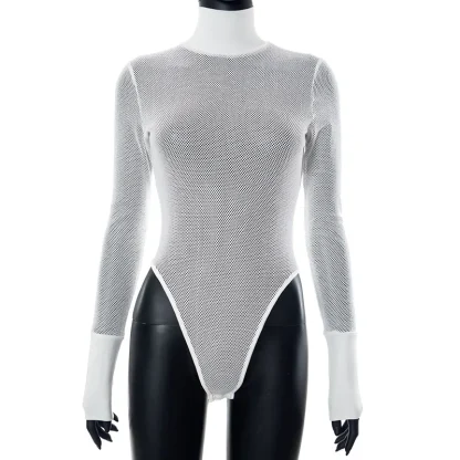 Turtleneck See-through Bodysuit - Image 5