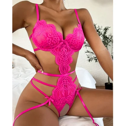 Crotchless See-through Lace Teddy - Image 3