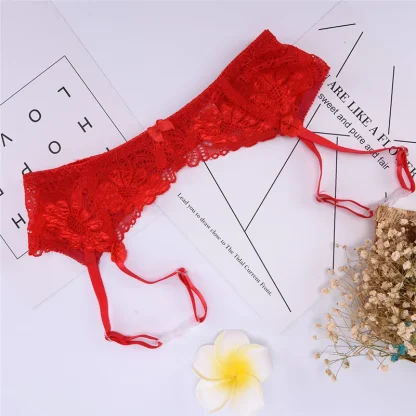 Sheer Lace Adjustable Garter Belts