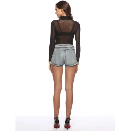 Elastic Sheer Mesh Bodysuits - Image 3