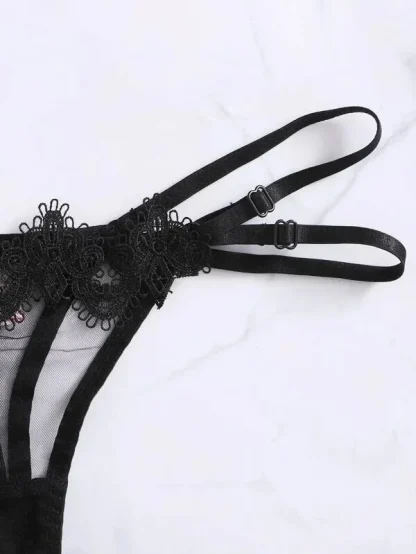 See-through Lace Trim Lingerie - Image 7