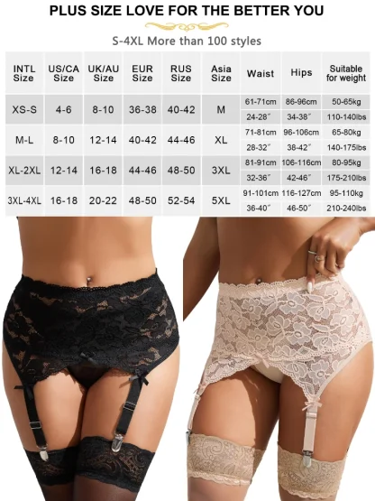 Chic Sheer Floral Garter Belts - Image 7