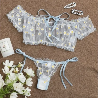 Aesthetic Floral Mesh Lingerie - Image 6