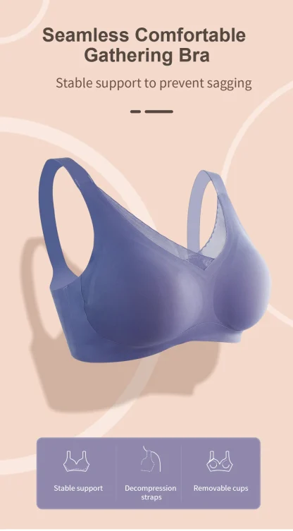 Seamless Sheer Solid Bra - Image 2