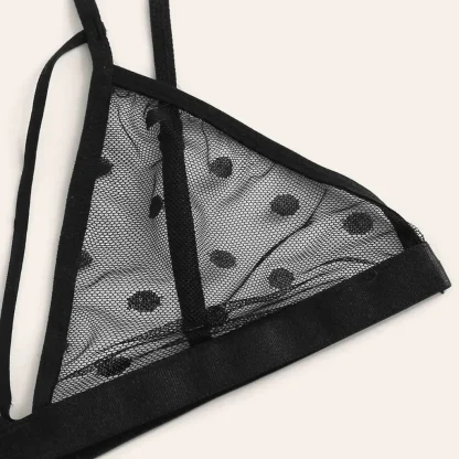 Sheer Mesh Polka Dot Lingerie - Image 2