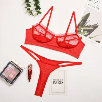 Ruffled Sheer Mesh Sexy Lingerie - Image 6