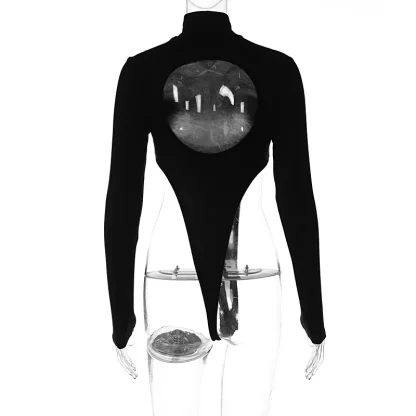 High-cut Long Sleeve Sheer Bodysuit - Image 6