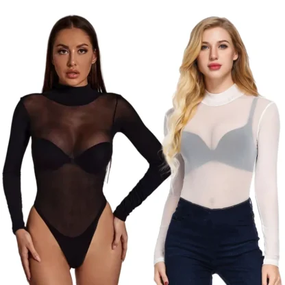 Plus Size Bodycon Mesh Teddies - Image 7