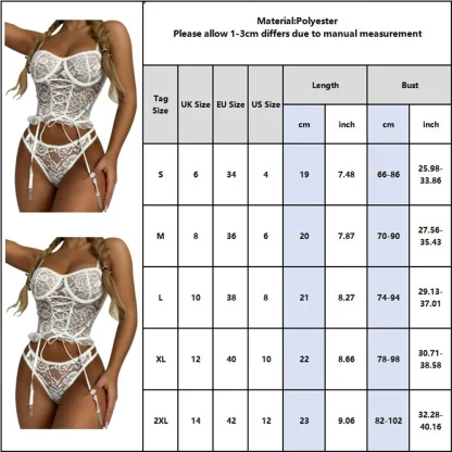 Sexy See-through Lace Lingerie Set - Image 5
