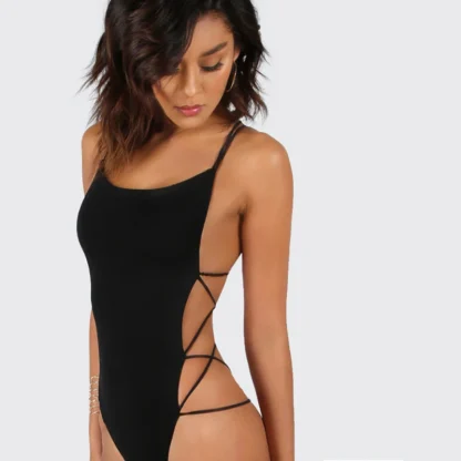 Backless Solid Cami Bodysuits
