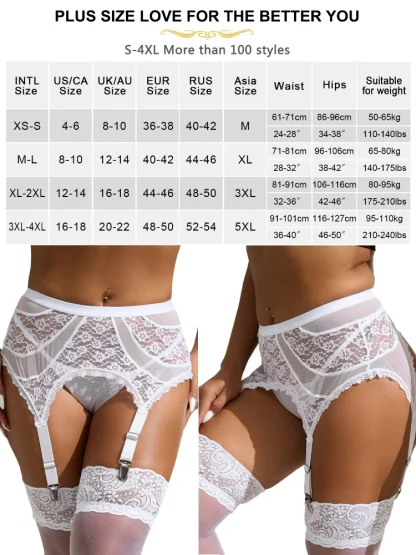 See-through Floral Garter Belts - Image 7