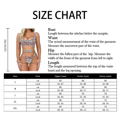 Embroidered Floral Sheer Lingerie - Image 7