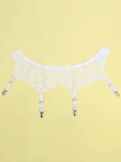 See-through Floral Garter Belts - Image 5