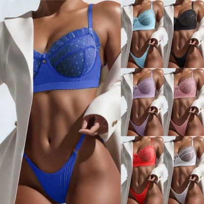 Sexy Mesh Cup Lingerie Set - Image 7