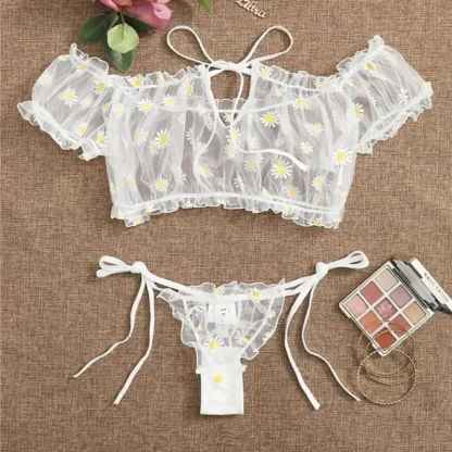 Aesthetic Floral Mesh Lingerie - Image 5