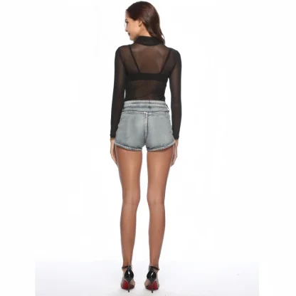 Plus Size Bodycon Mesh Teddies - Image 4