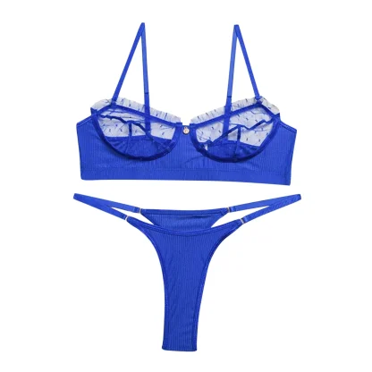 Sexy Mesh Cup Lingerie Set - Image 5