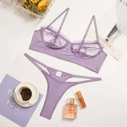 Ruffled Sheer Mesh Sexy Lingerie - Image 4