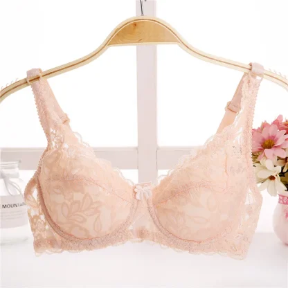 Sheer Lace Padded Bra - Image 2
