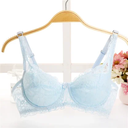 Sheer Lace Padded Bra - Image 3