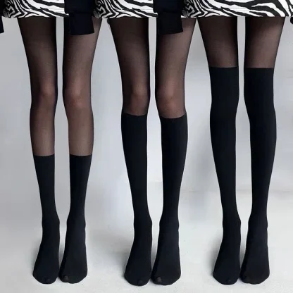 Sexy Black Sheer Stockings - Image 7