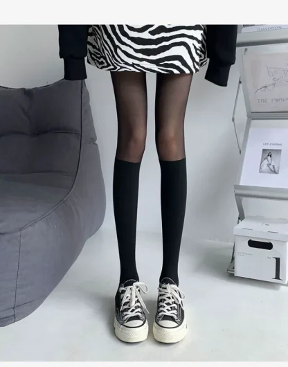Sexy Black Sheer Stockings - Image 5