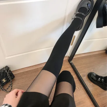Sexy Black Sheer Stockings - Image 2
