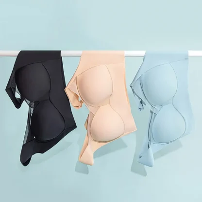 Seamless Mesh Trim Bra - Image 3