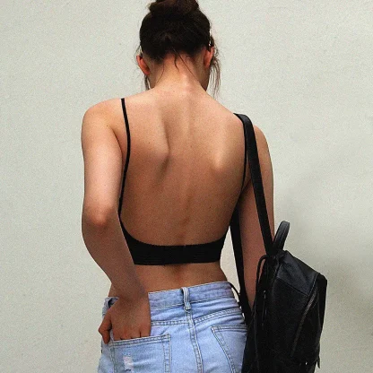 Backless Sheer Seamless Bra - Image 3